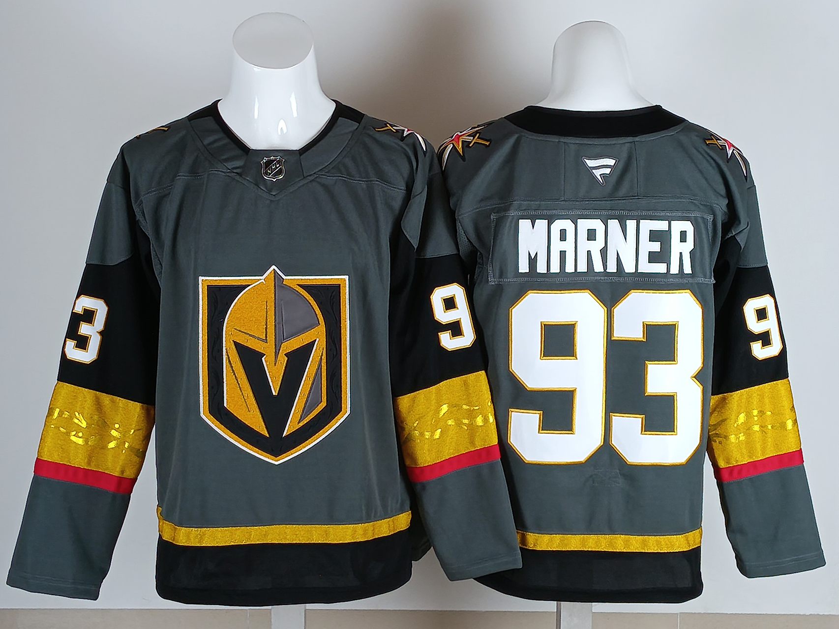 Men's Vegas Golden Knights Mitch Marner #93 Fanatics Gray Player Jersey