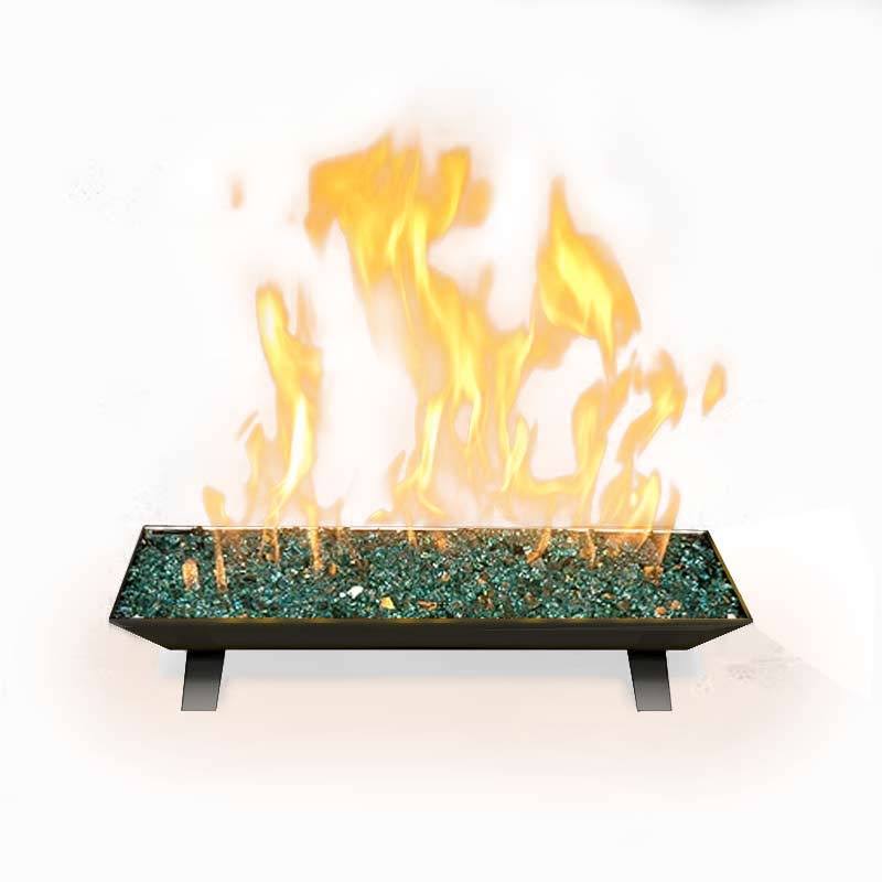 Rasmussen 24x22 Custom Pan Vented Burner with Strap Legs, Natural GAS / Match Lit