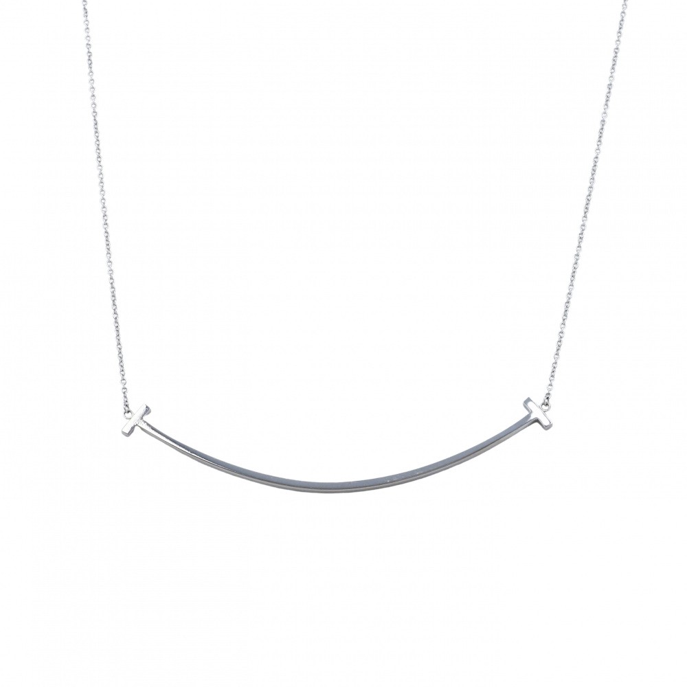 Tiffany & Co. Tiffany T Smile Necklace 18K White Gold