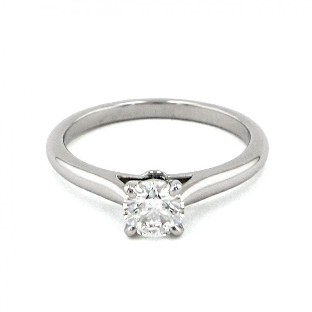 Cartier Solitaire Platinum Diamond Ring