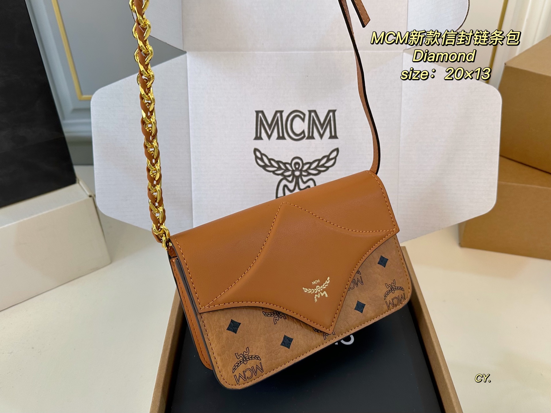 MCM new series Diamond envelope bag chain bag - cnluxepick