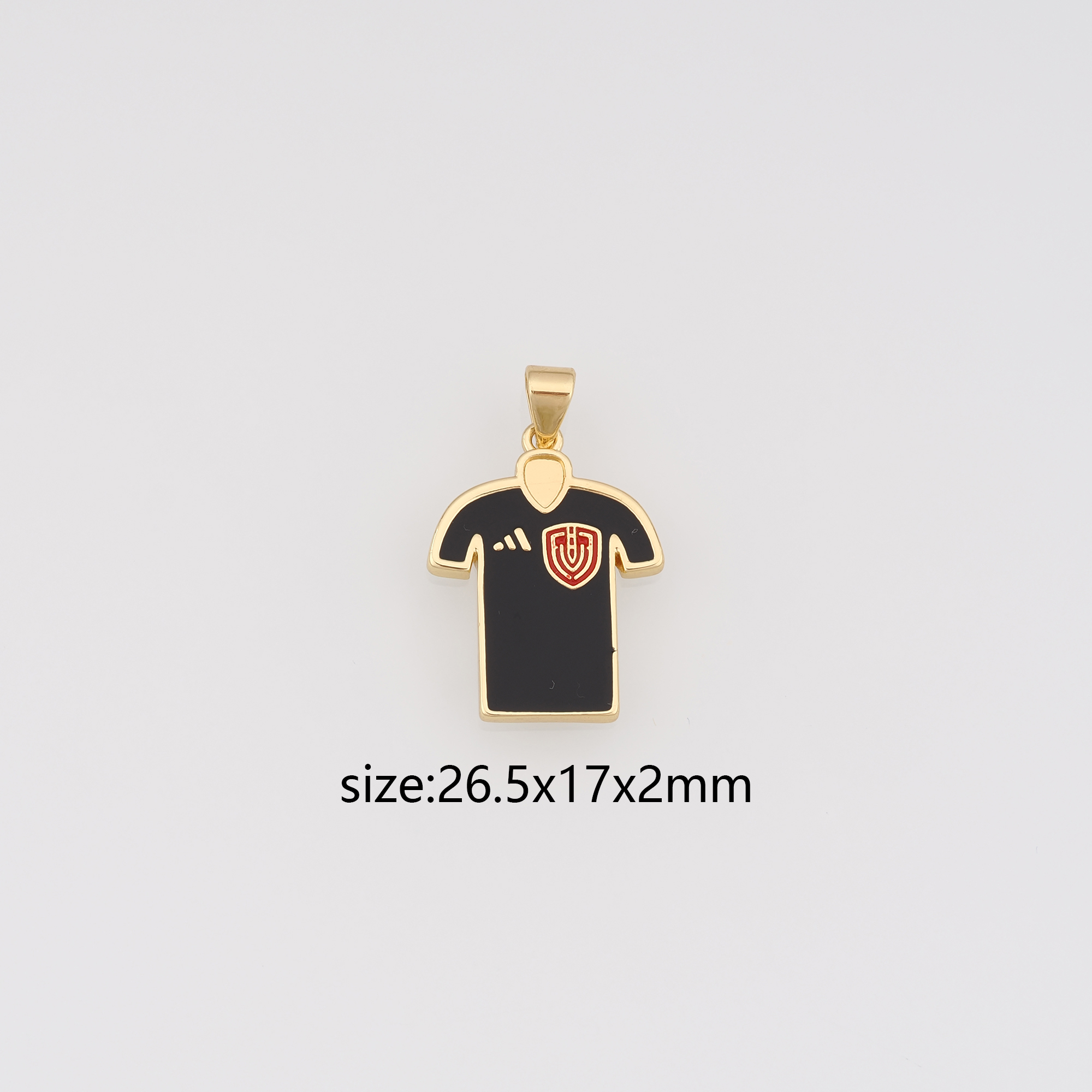Enamel Clothes Pendant,18K Gold Filled Clothes Charm Earrings Necklace for DIY Jewelry Making Supply