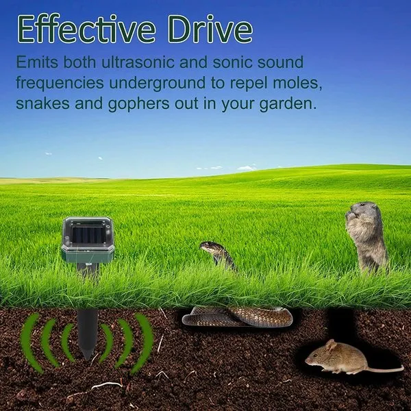 Solar Power Mouse Mole Snakes Pest Rodent Repeller