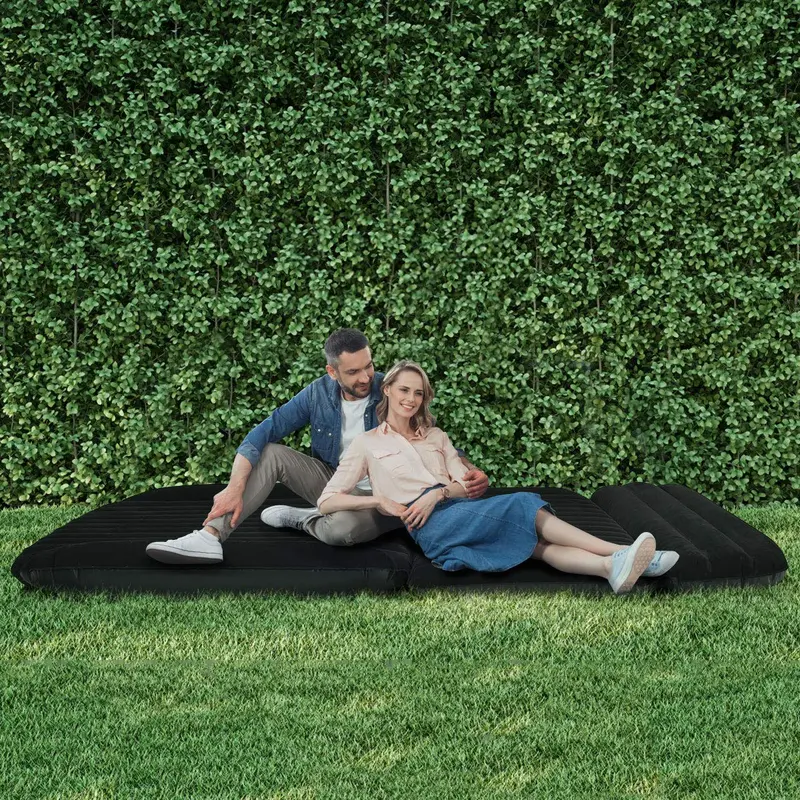 SUV Backseat Air Mattress – Inflatable Car Bed with Electric Pump and Soft Flocked Surface