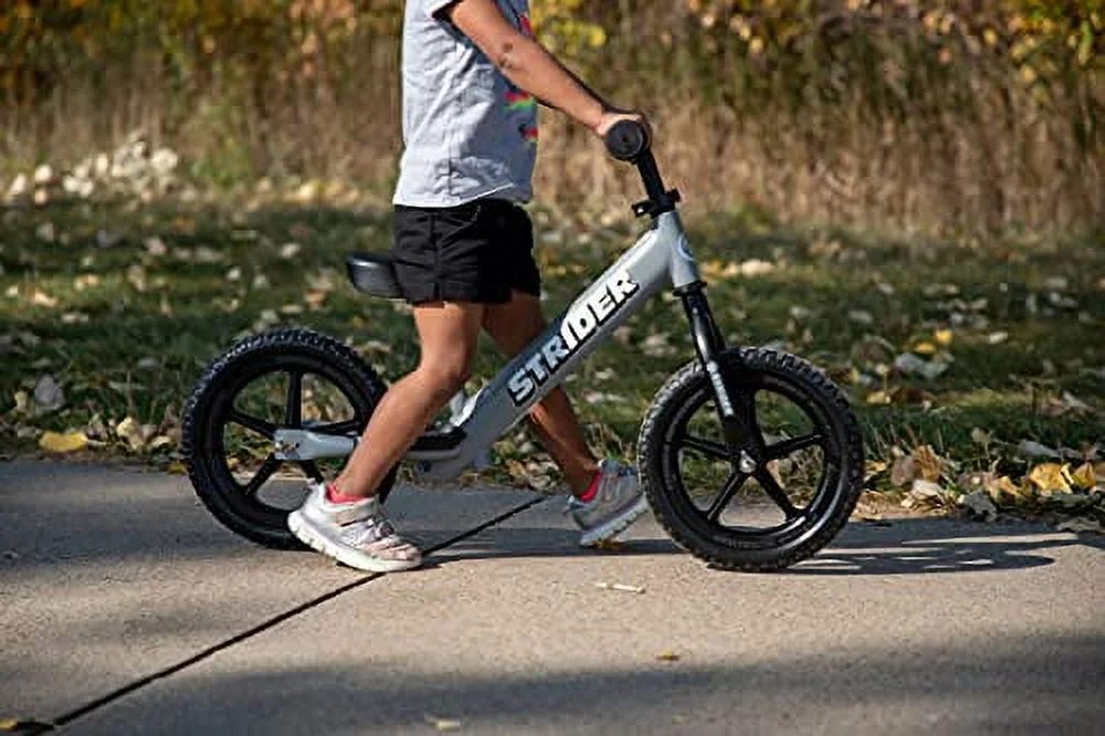 Strider - 12 Sport Balance Bike, Ages 18 Months to 5 Years - Matte Gray