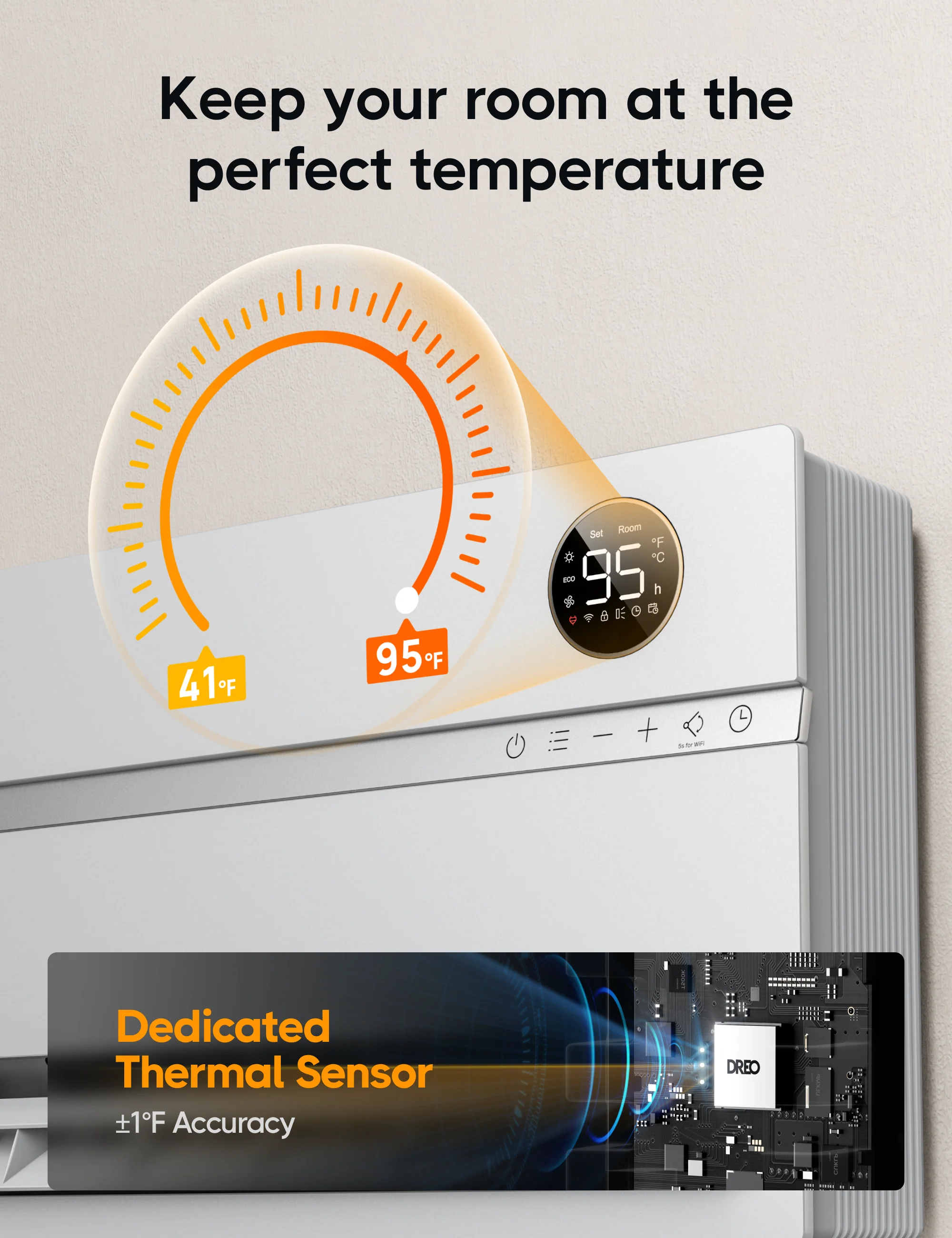Smart Wall-mounted Heater WH729S with FortPlug™