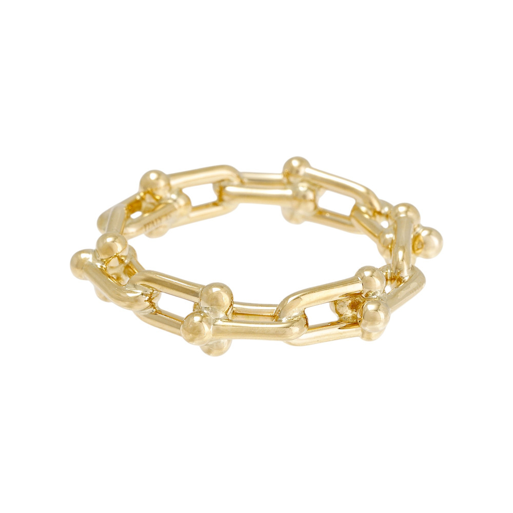 Tiffany & Co. Hardware Micro Link Ring 18K Yellow Gold 72667182