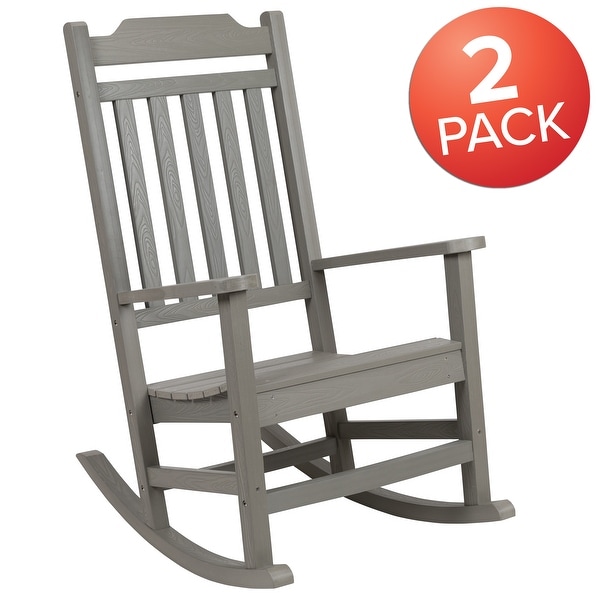 2 Pack AllWeather Faux Wood Rocking Chair
