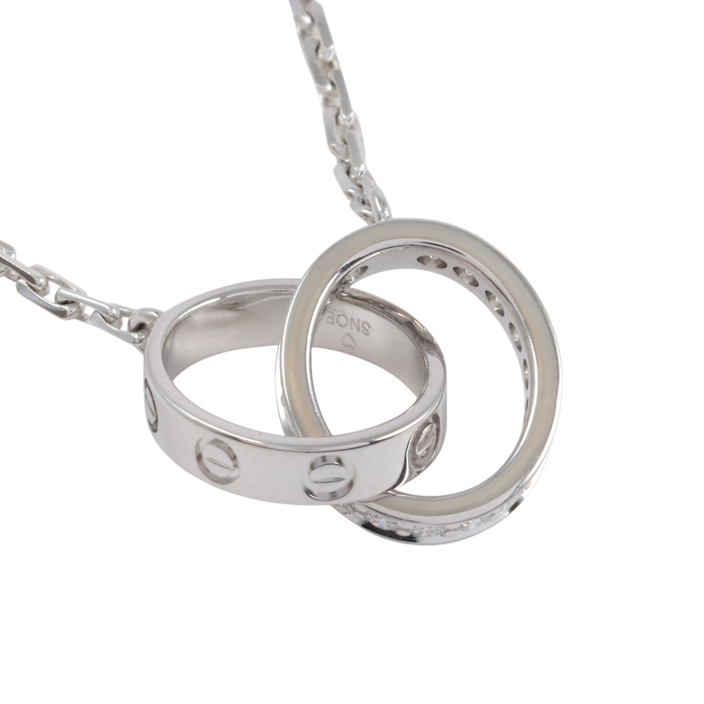 Cartier Love Semi-pavé Necklace 18K White Gold Diamond B7013700