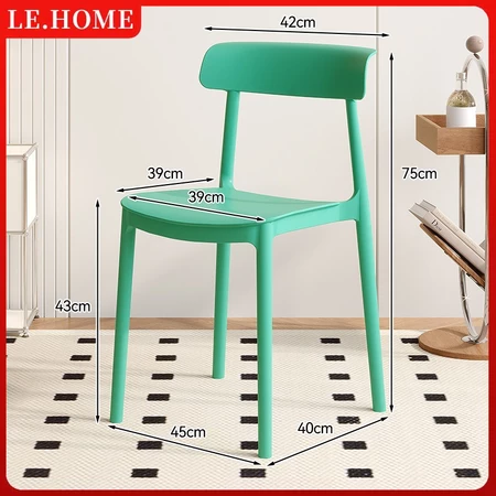 Modern Design dining chair plastic chair home thickened stackable modern simple leisure backrest Kerusi