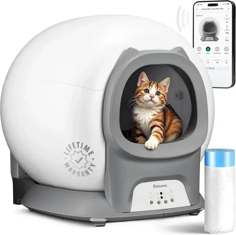 Self-Cleaning Cat Litter Box – Auto-Sensing Smart Box with Safety Shut-Off