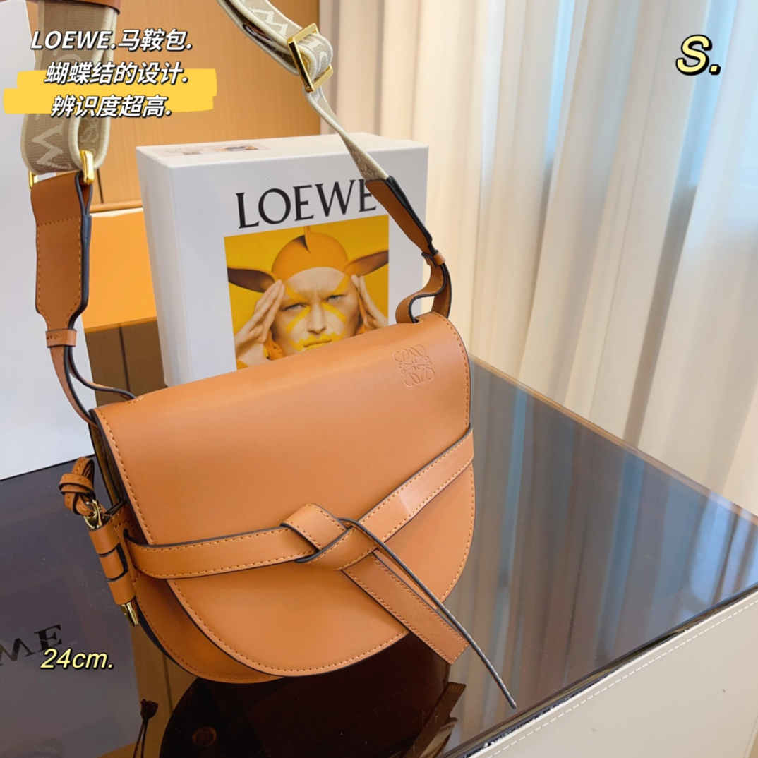 Loewe Gate Small Canvas Jacquard-Trimmed Leather Shoulder Bag - cnluxepick