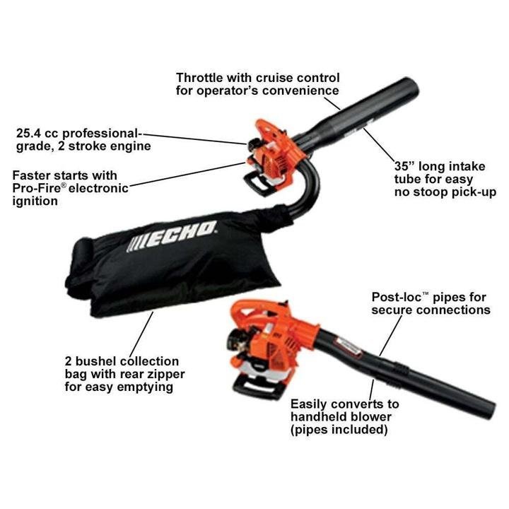 echo-165 MPH 391 CFM 25.4 cc Gas 2-Stroke Cycle Leaf Blower Vacuum