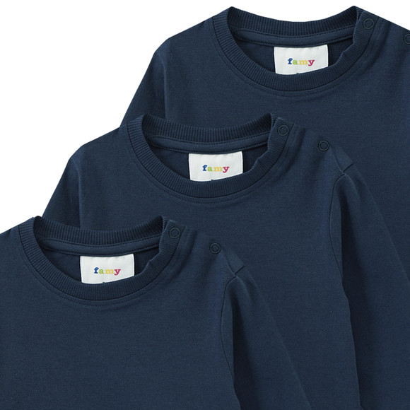 Famy 3 Baby Langarmshirts im Basic-Look