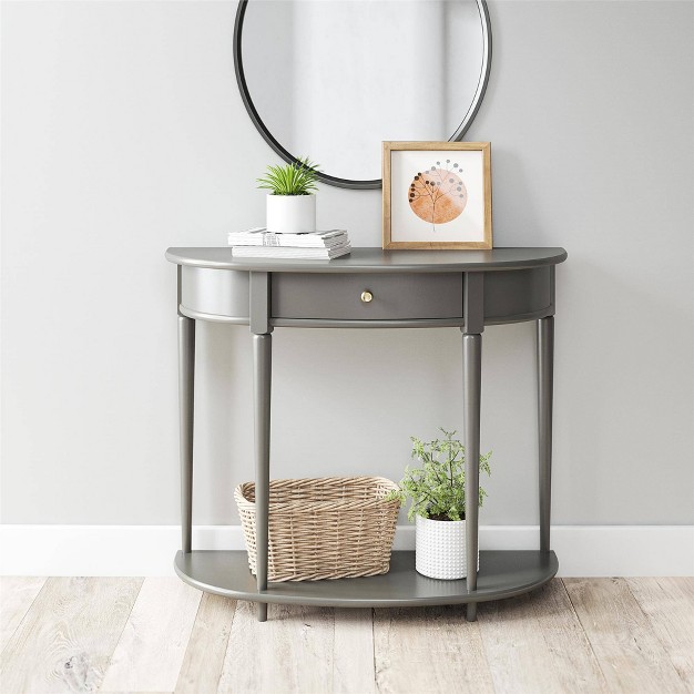 Aurora Half Moon Console Table Gray Room amp Joy