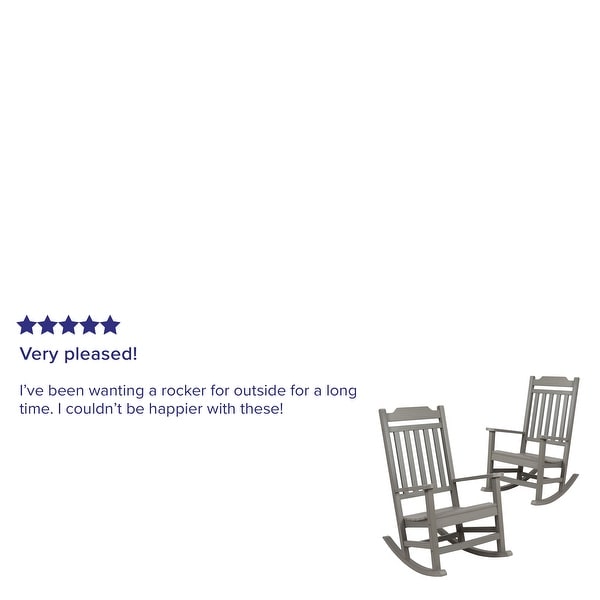 2 Pack AllWeather Faux Wood Rocking Chair