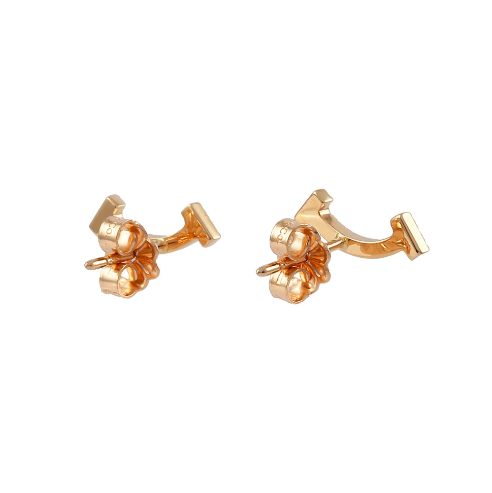 Tiffany & Co. Tiffany T Smile Earrings 18K Rose Gold Diamond 60150743