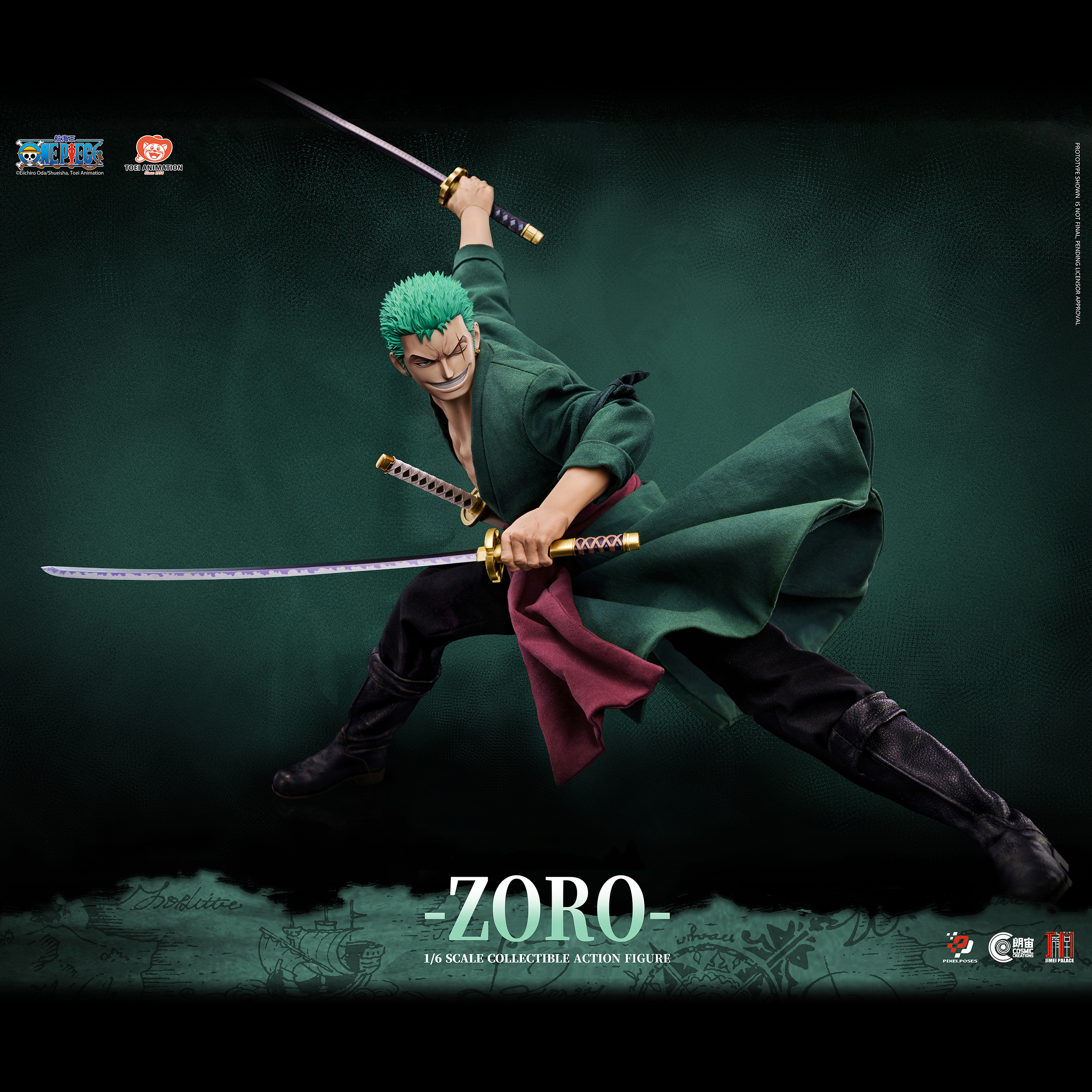 Officially Licensed 《ONE PIECE》Pixel Poses Roronoa Zoro 1/6