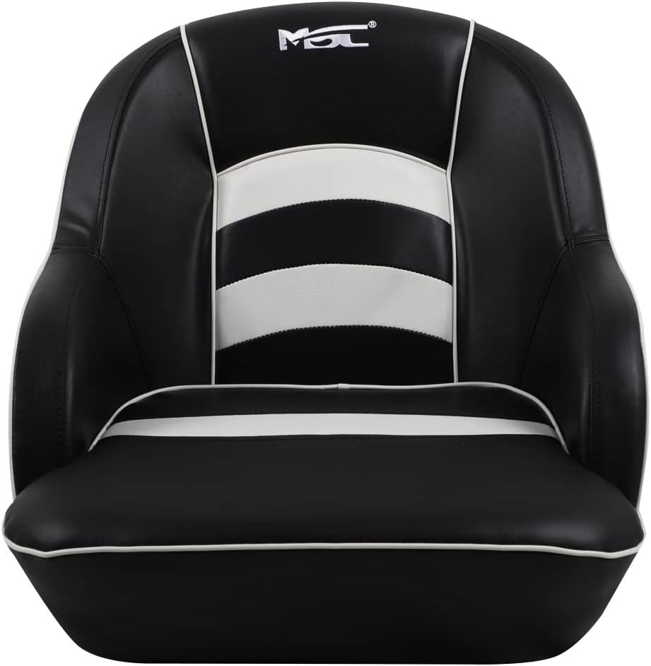 Bucket Pontoon Boat Seat (White/Blue)