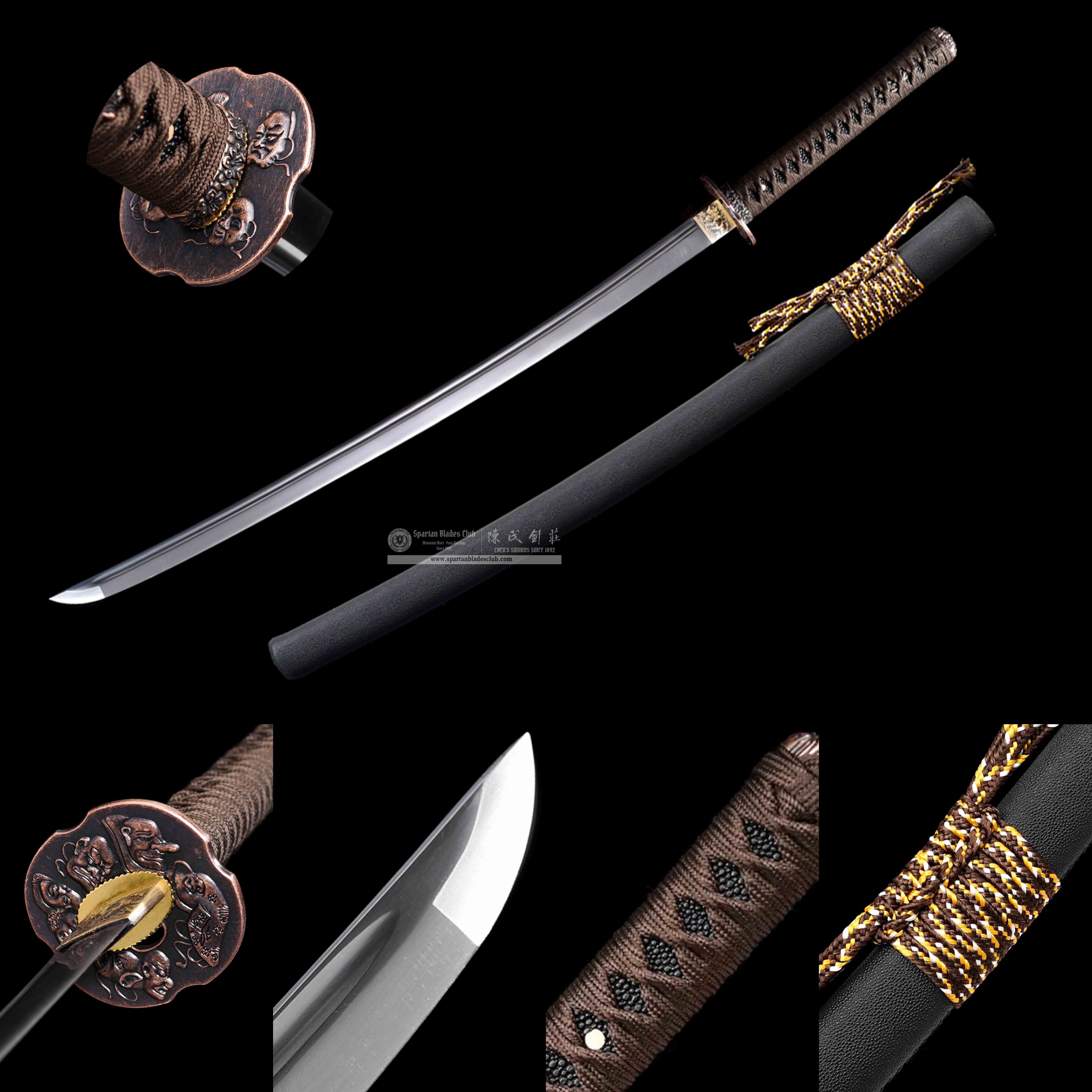 HW50 | Wangui | Not Sharpened | Practice Sword | Katana | Carbon Steel | Brown | Full-tang | Spartan Blades Club | CHEN'S SWORDS 1892 - Spartan Blades Club - 陳氏劍莊1892