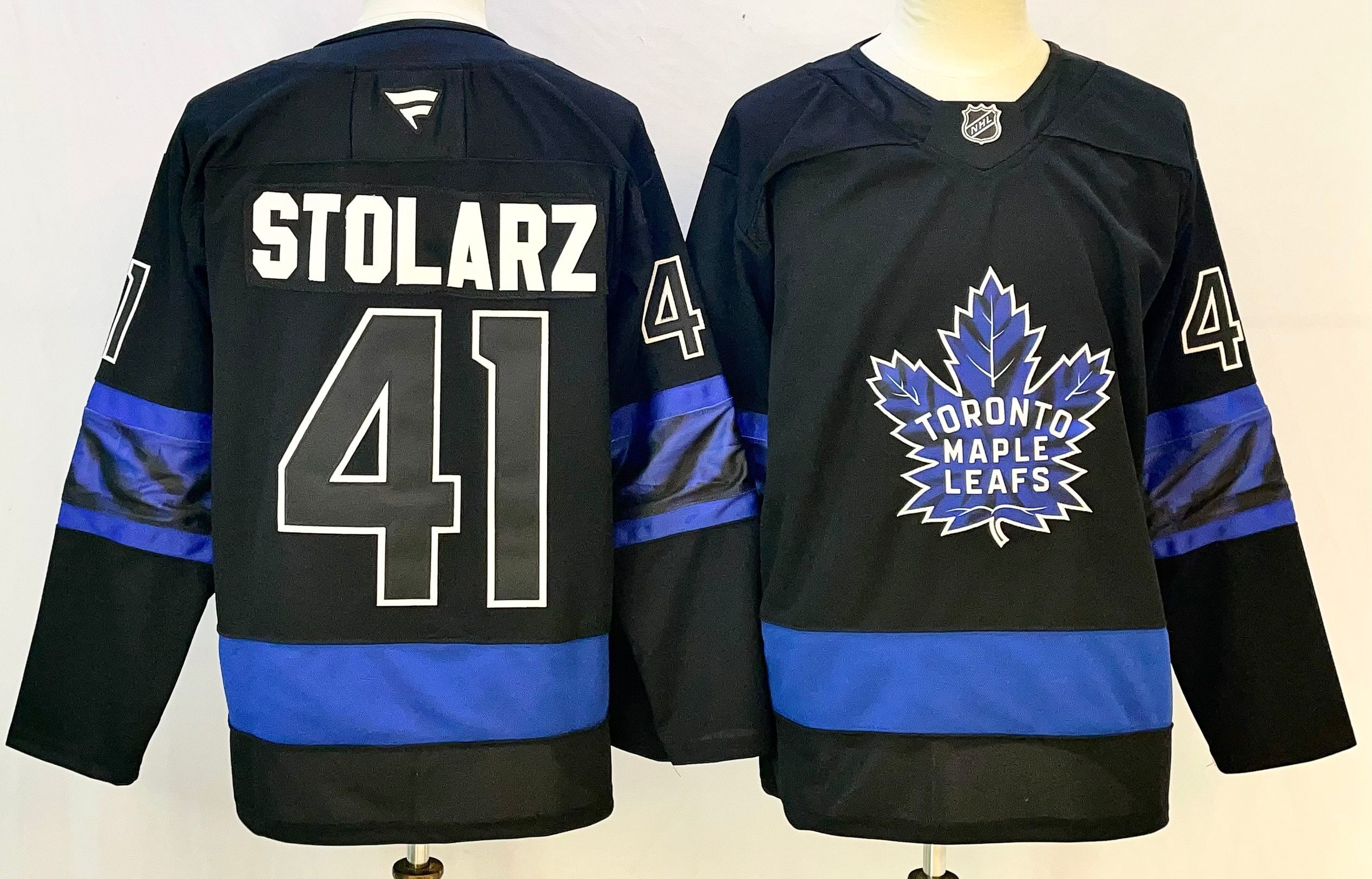 Men's Toronto Maple Leafs Anthony Stolarz #41 Fanatics Black Player Jersey
