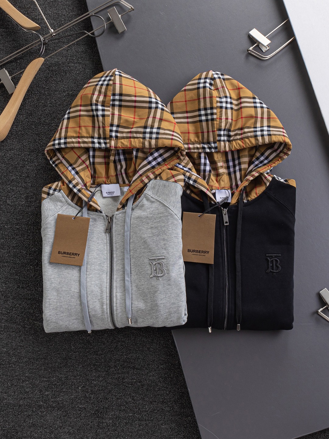 Burberry Check Cotton Hooded Sweatshirt - cnluxepick