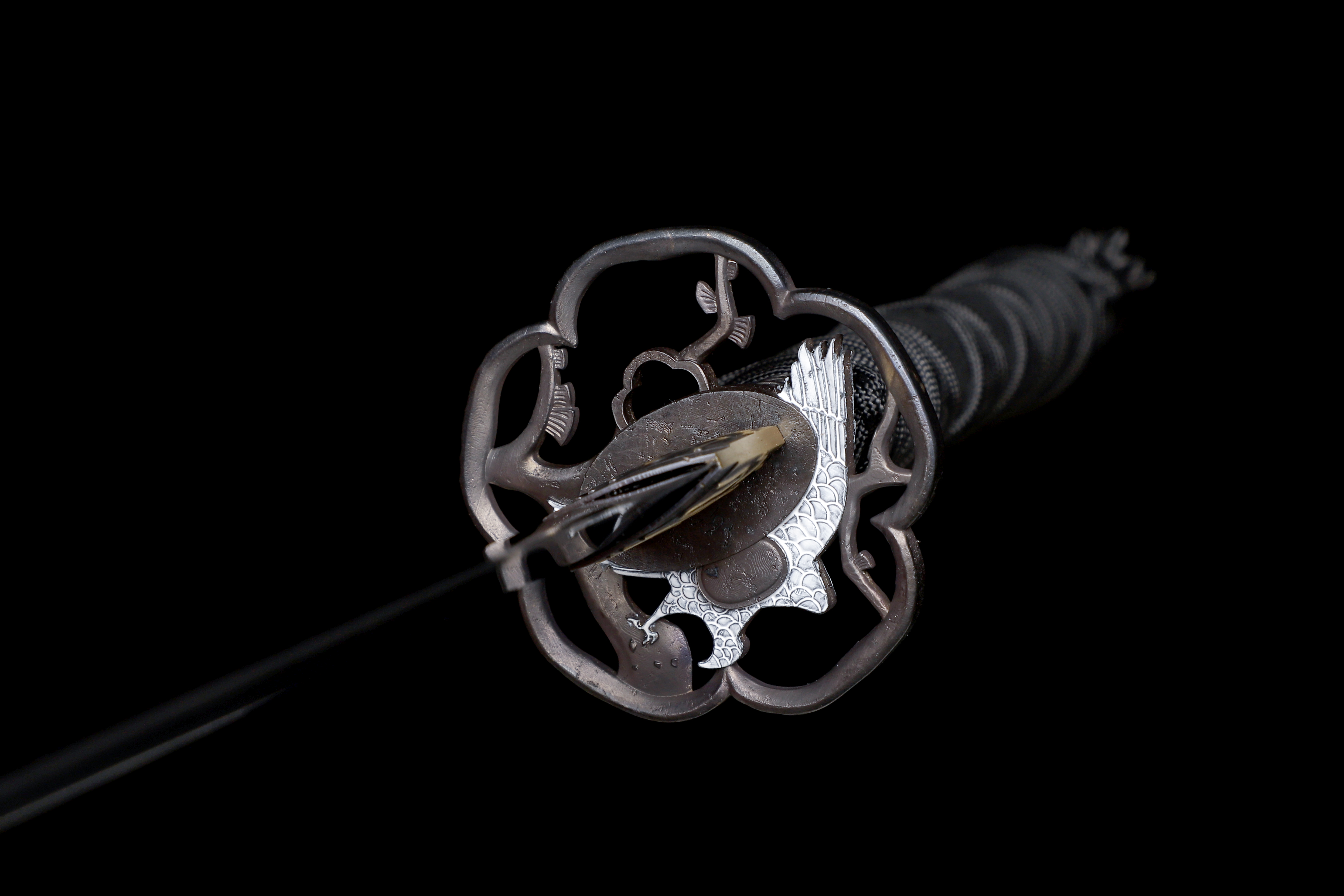 Ghost of Yotei Inspired Katana 9260 Spring Steel Falcon's Claw Full Tang