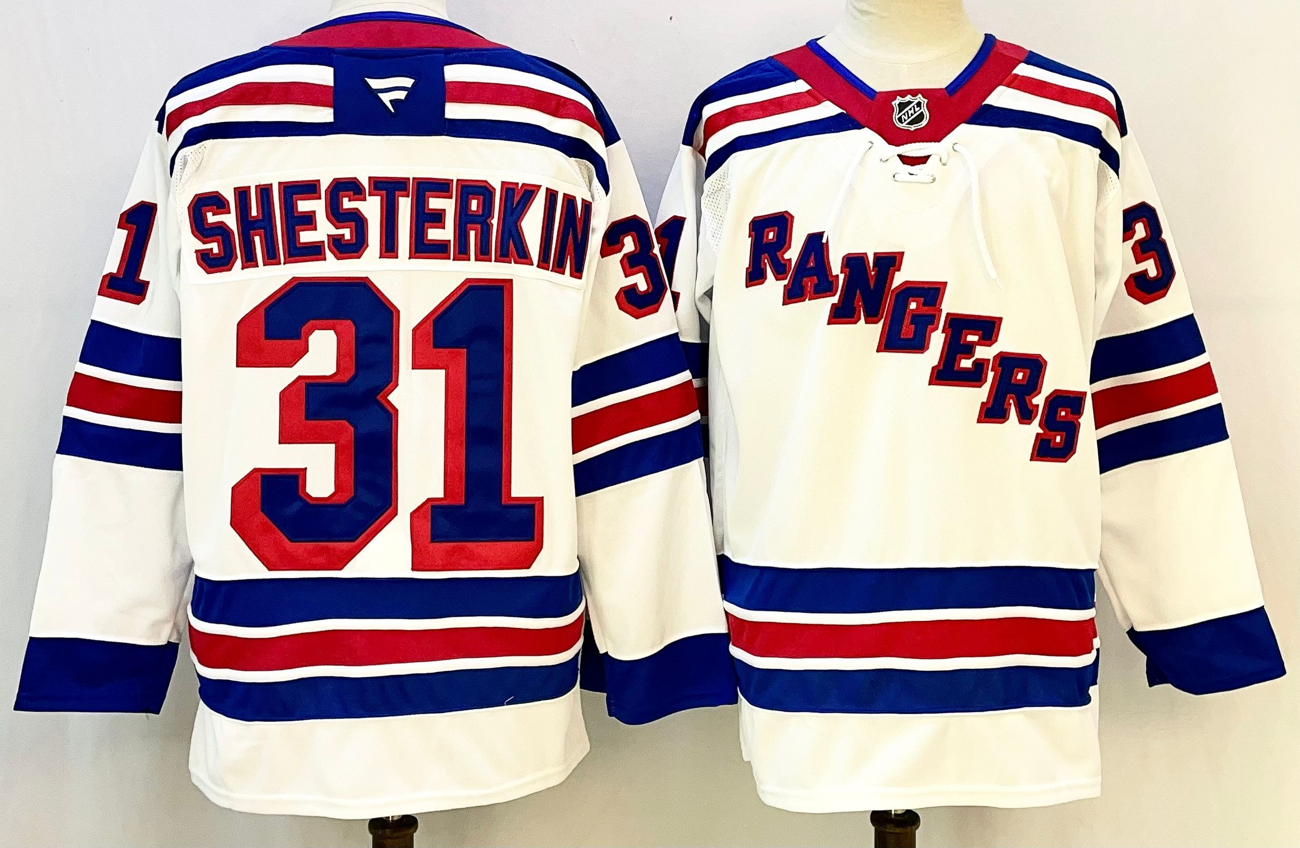 Men's New York Rangers Igor Shesterkin #31 Fanatics White Breakaway Player Jersey