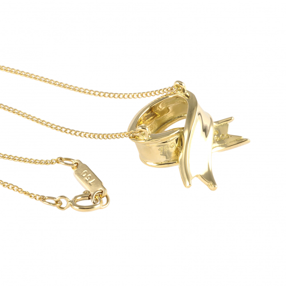 Tiffany & Co. Tiffany Ribbon K18YG Yellow Gold Necklace