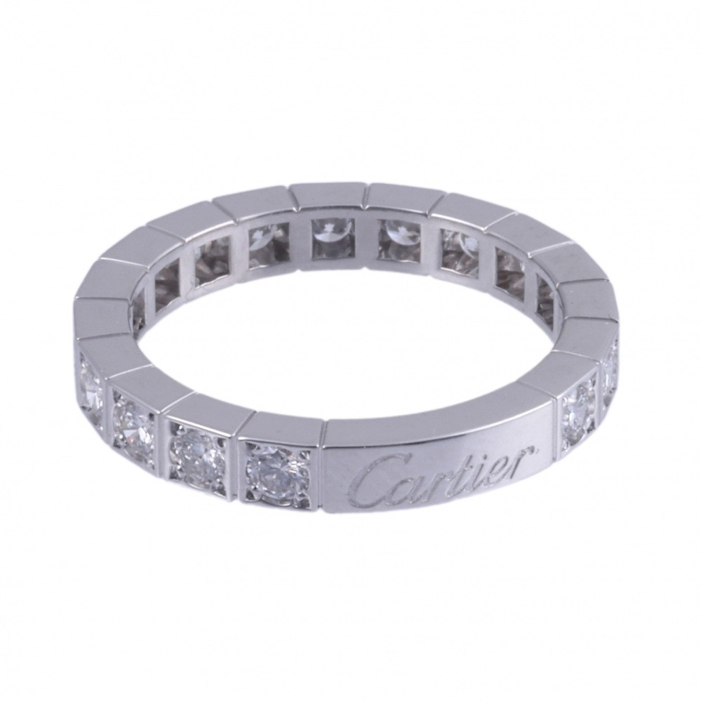 Cartier Laniere Ring 18K White Gold Diamond