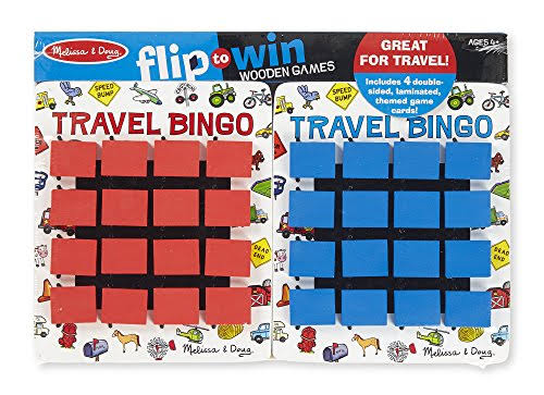 Melissa u0026 Doug Flip to Win Travel Bingo Game - 2 Wooden Game Boards 4