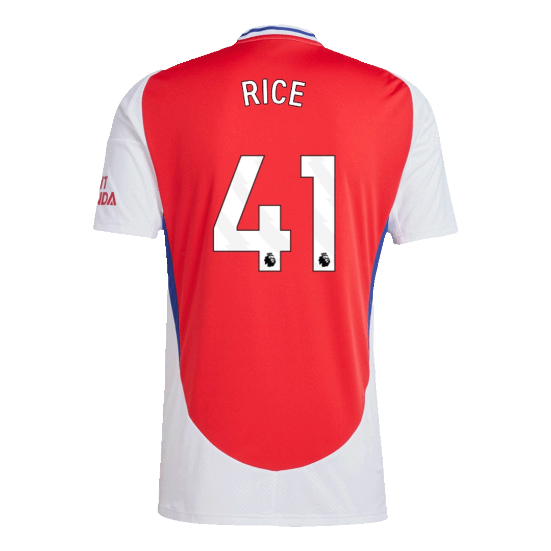 RICE #41 Arsenal Home Soccer Jersey
