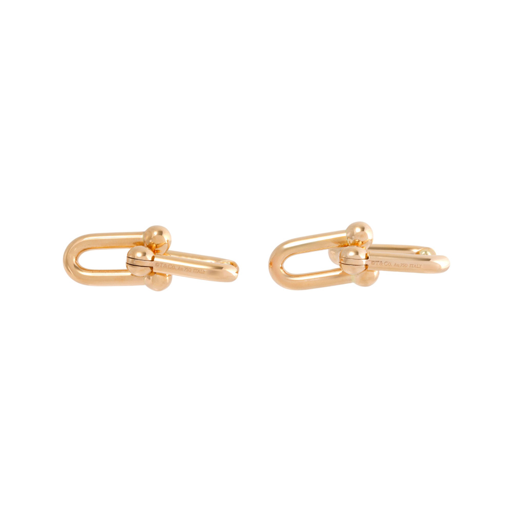 Tiffany & Co. Hardware Link Earrings 18K Rose Gold 73584582