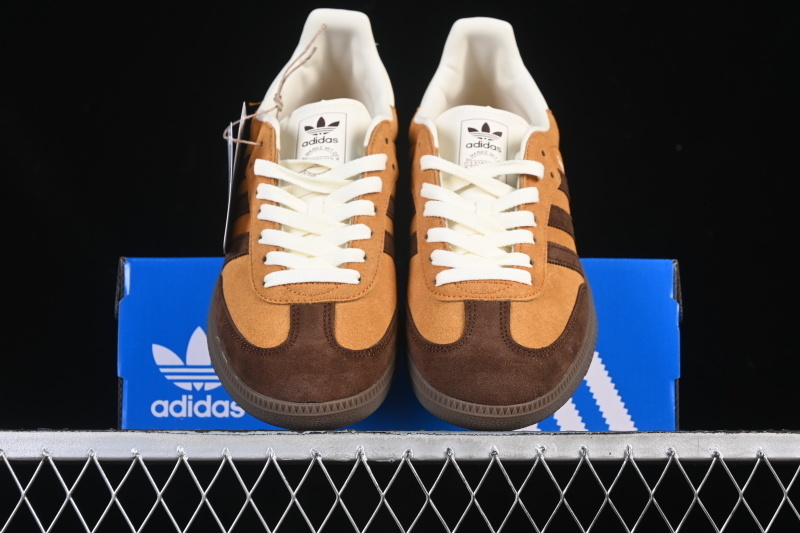 Adidas Samba Clover Casual Board Shoes Khaki/Coffee/White JI3288