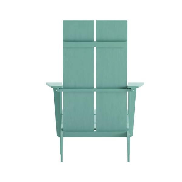 Modern Dual Slat Back Adirondack Style Patio Chair