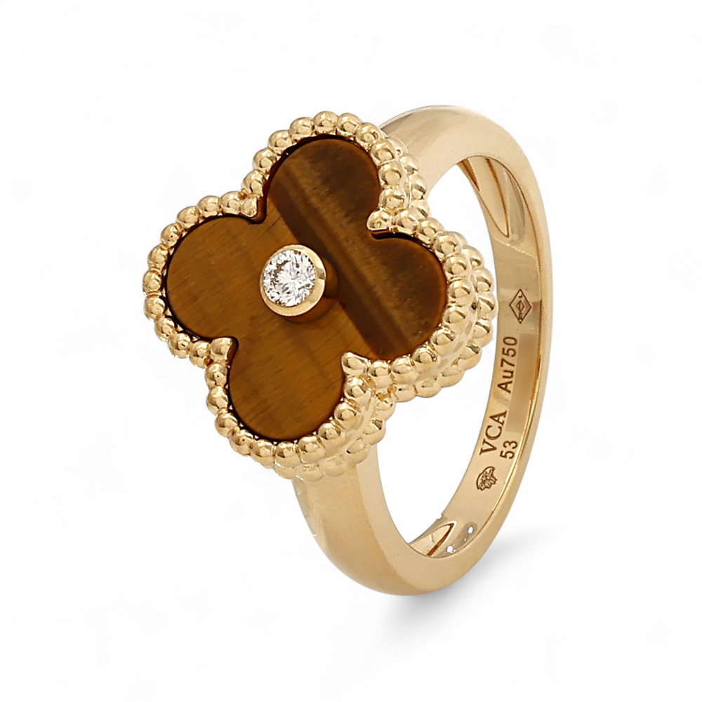 Van Cleef & Arpels Vintage Alhambra Ring 18K Yellow Gold VCARD40900