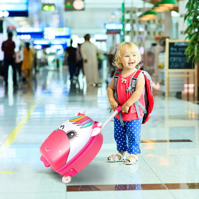 Two-Piece Kids’ Travel Set: 16-Inch Rolling Luggage + 12-Inch Backpack