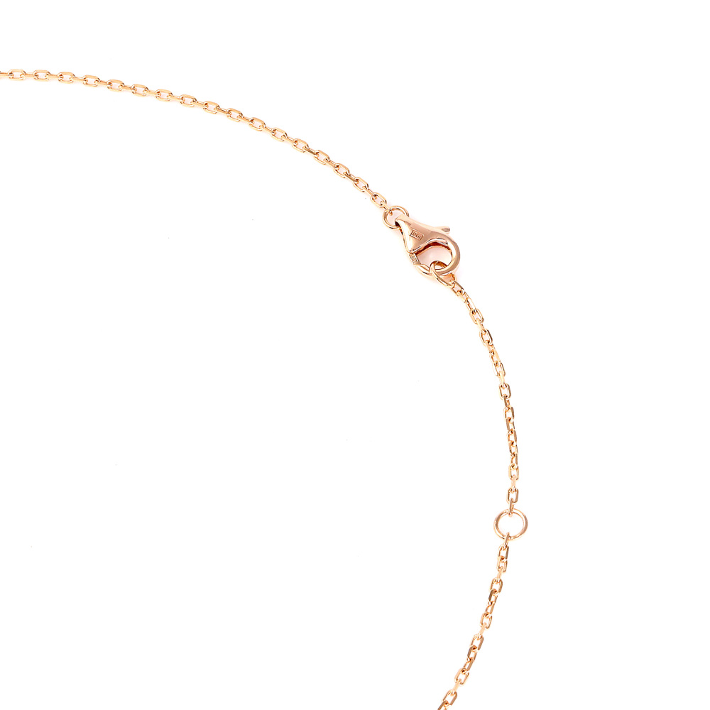 Cartier Double C Logo Necklace 18K Rose Gold Diamond B7219300