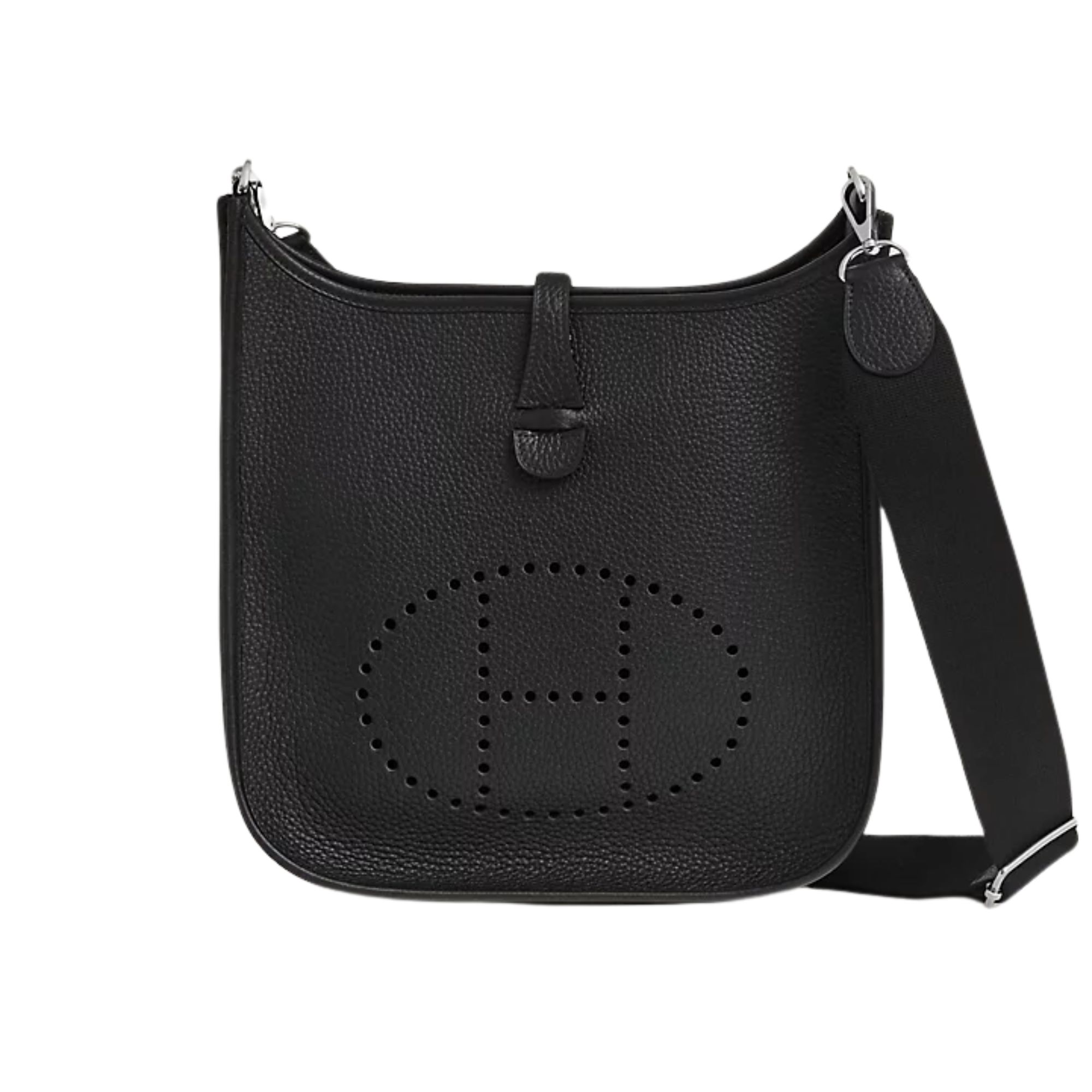 Hermes Evelyne III 29 Bag Black With Silver Toned Hardware 29cm H056277CK89