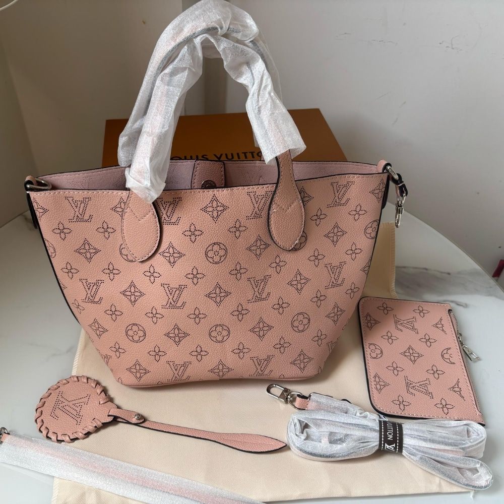 Louis Vuitton Blossom Mahina Leather Bag Pink 8.3 Inches M23196