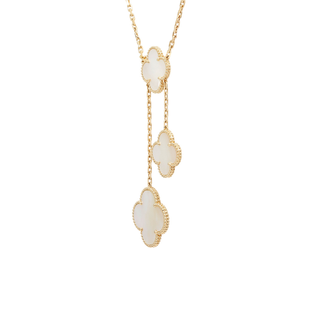 Van Cleef & Arpels Magic Alhambra Necklace 18K Yellow Gold Mother of Pearl VCARD79100