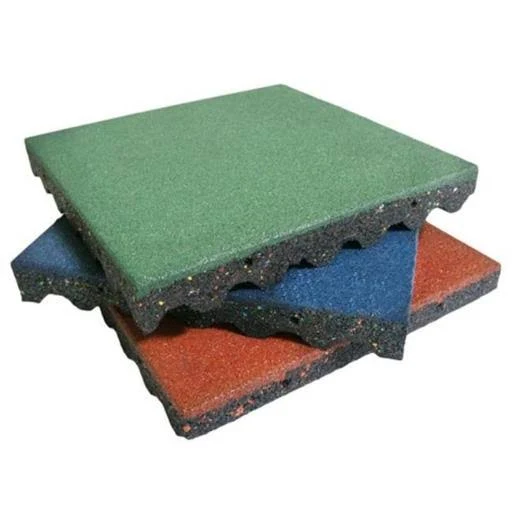 Rubber-Cal Eco-Safety Interlocking Playground Tiles - Terra Cota, 10 Pack, 20 x 20 x 2.5 in.