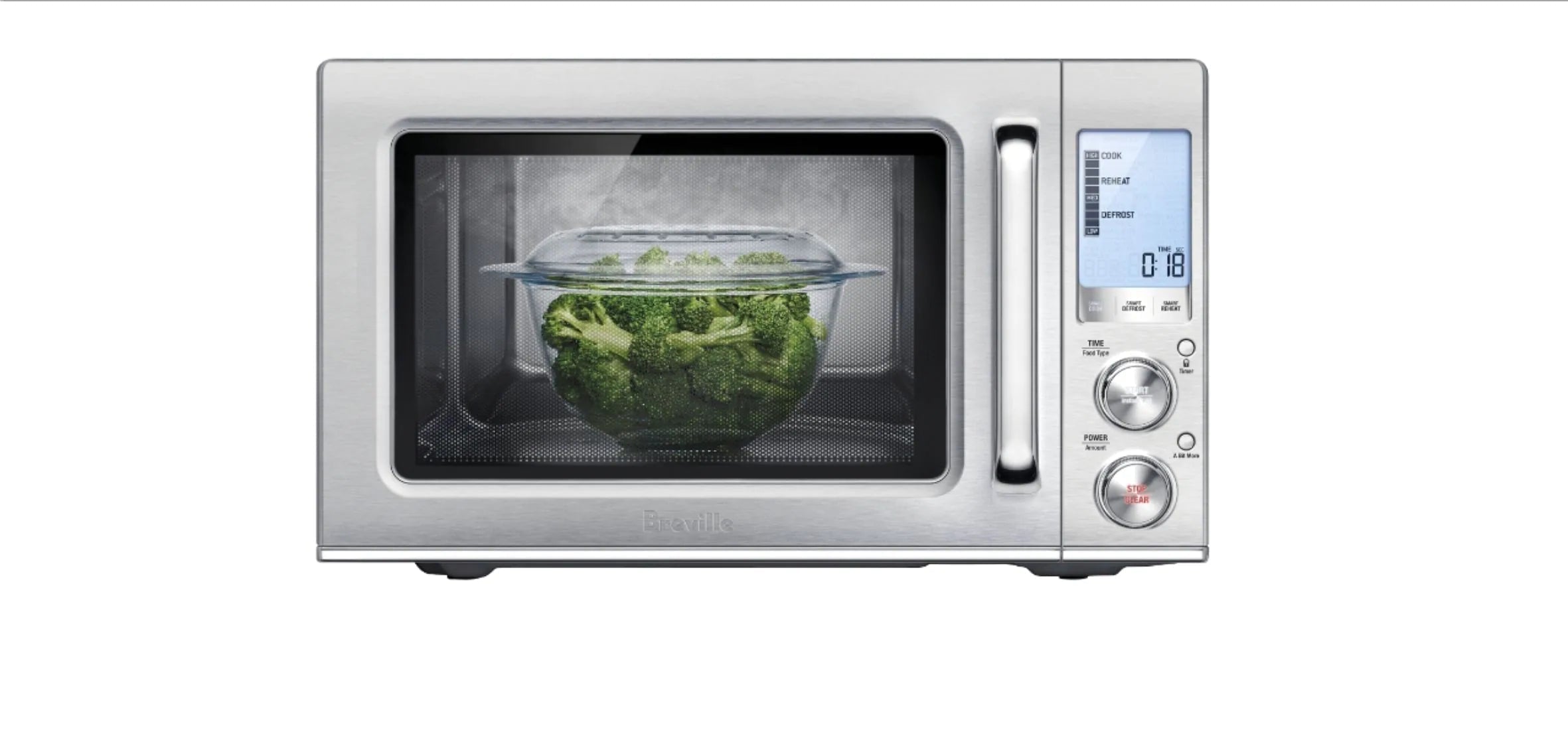 Breville - the Smooth Wave™ 1.2 Cu. Ft. Microwave - Stainless steel