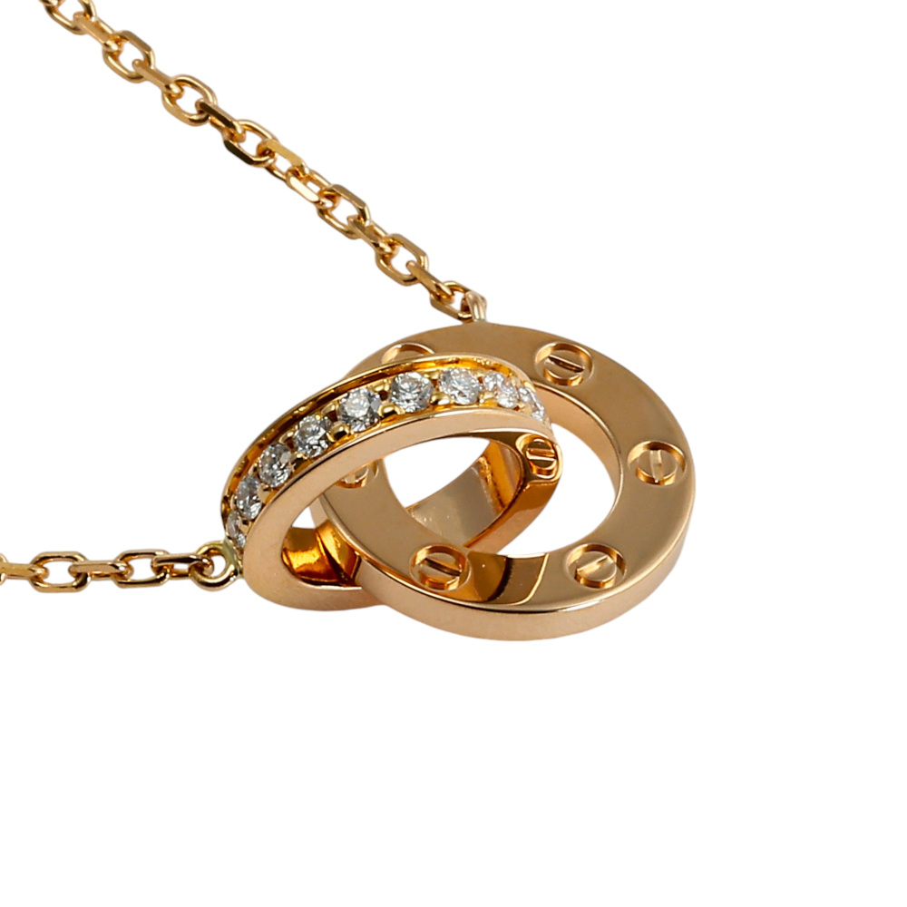 Cartier Love Necklace 18K Rose Gold Diamond B7224528