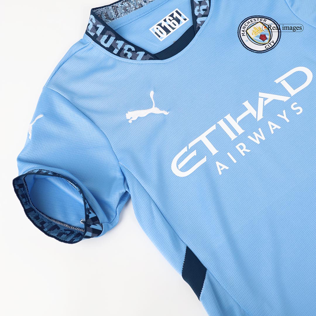 Manchester City Home Kids Soccer Jerseys Kit