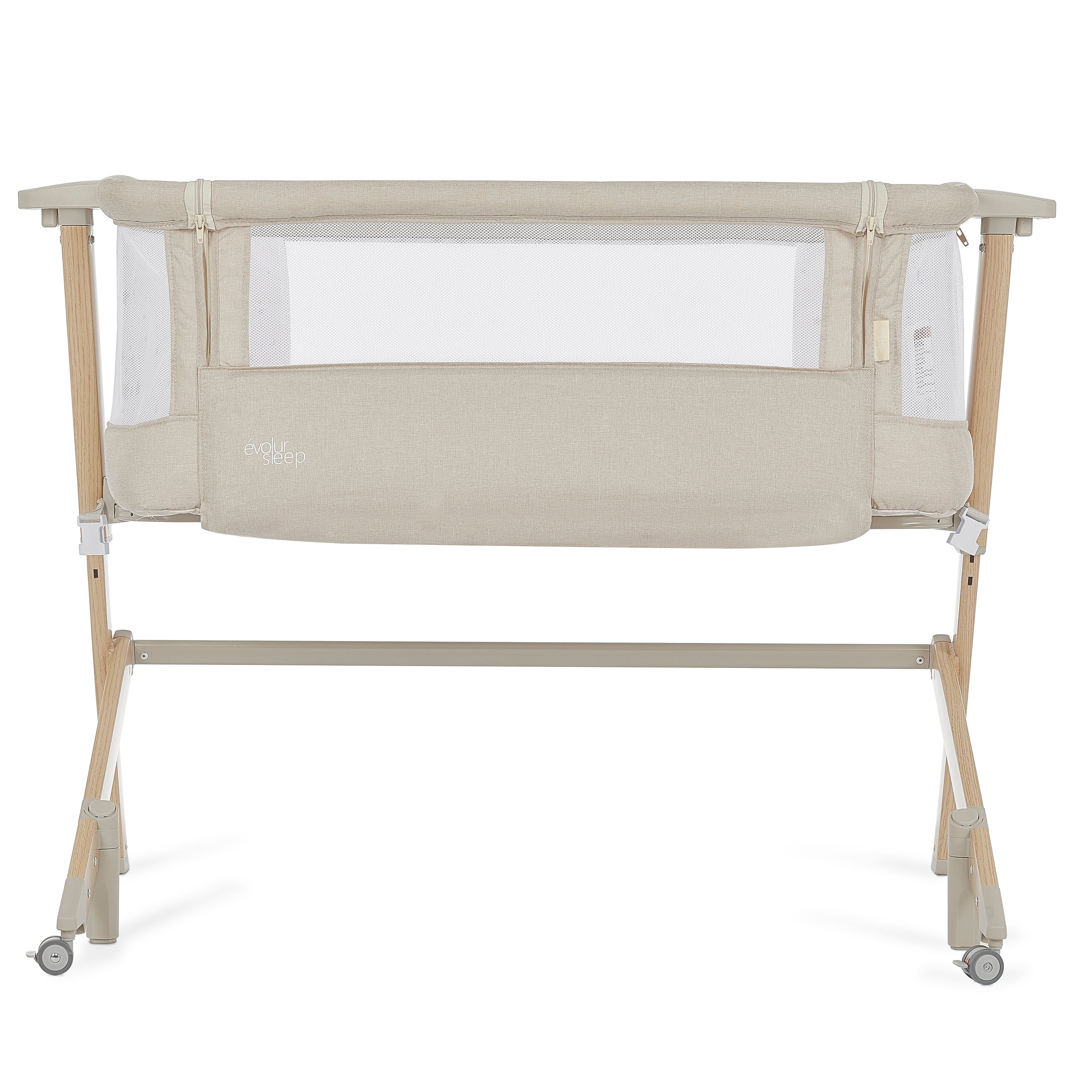 Evolur Stellar Bassinet and Bedside Sleeper in Beige
