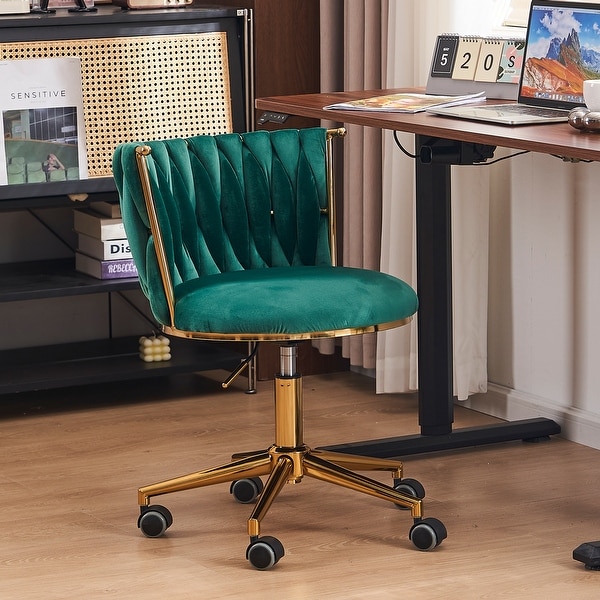 Office Desk Chair,Upholstered Home Office Desk Chairs with Adjustable Swivel Wheels
