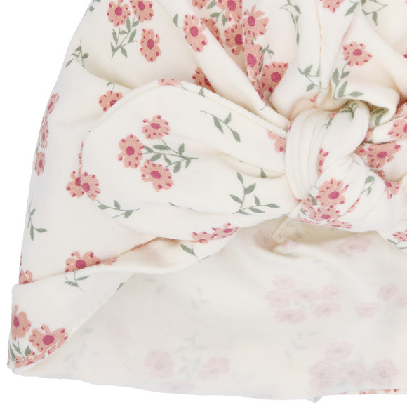 Topomini Newborn Turban-Mütze mit Blümchen-Print