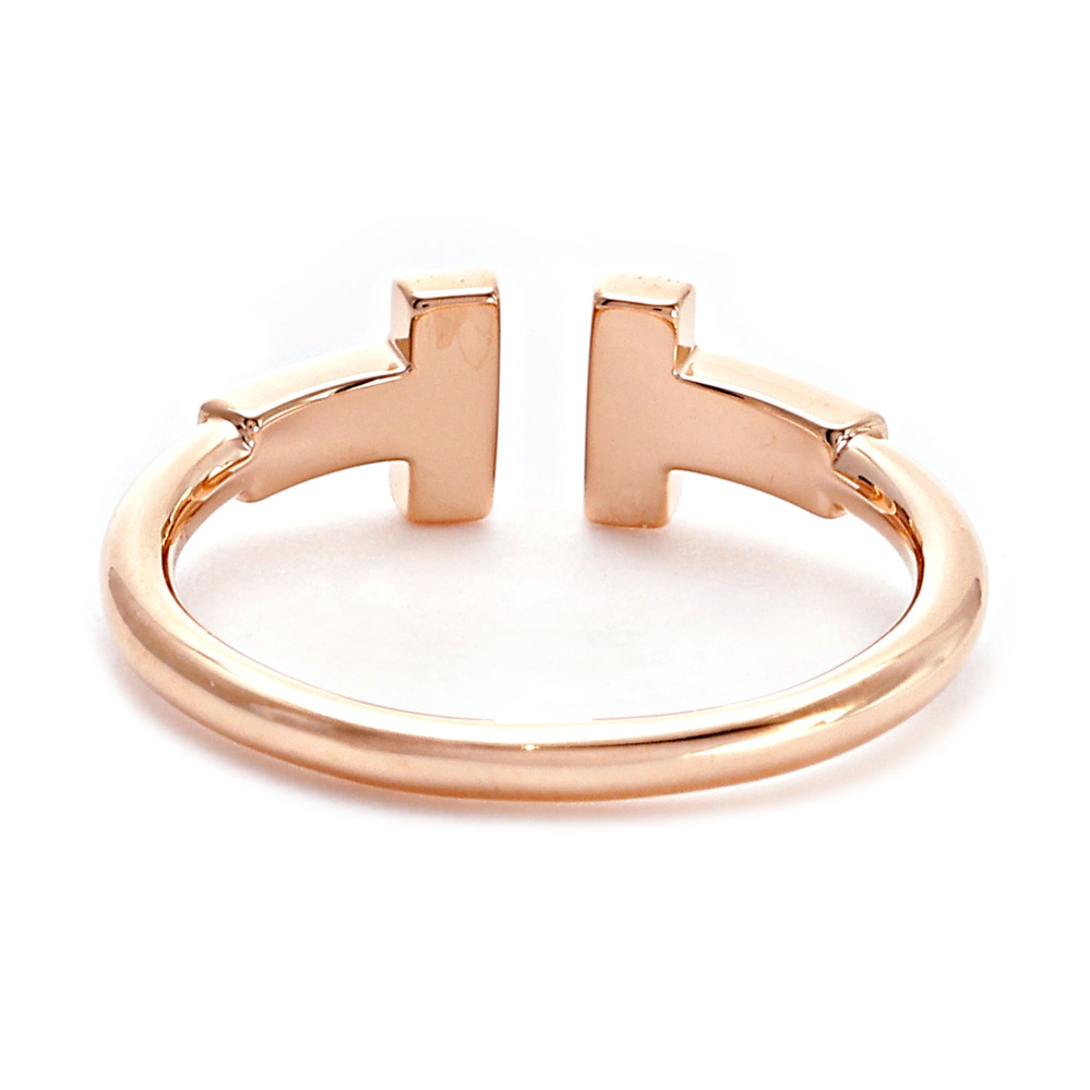 Tiffany & Co. Tiffany T Diamond Wire Ring 18K Rose Gold 60147332