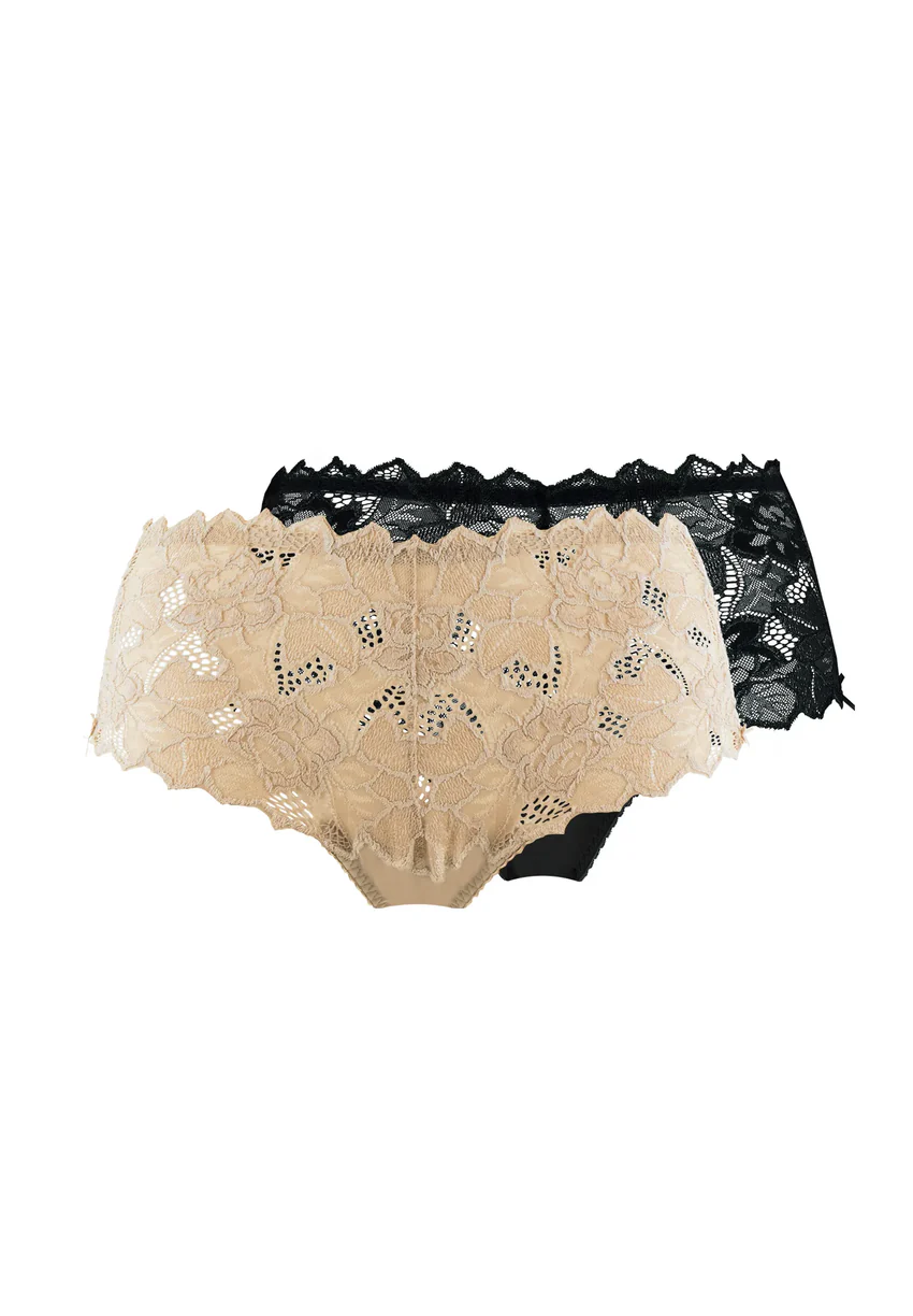 Lot de 2 culottes Arum Noir et Skin